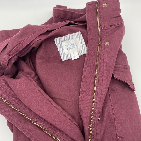 NWOT Market & Spruce Kathleen Cargo Jacket (Red, 3x) - Picture 7 of 7
